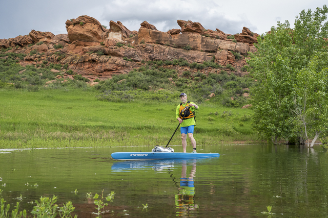 First time of Starboard Waterline SUP on Horsetooth Reservoir