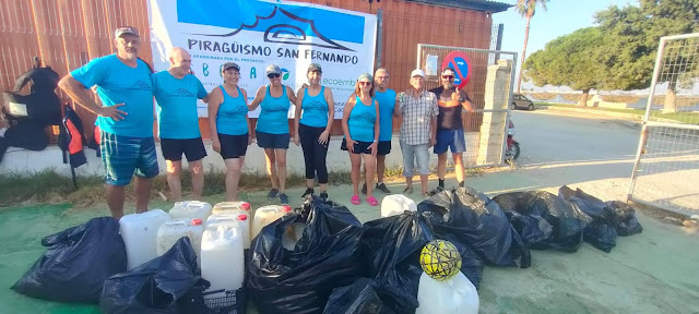 50 kilos de BASURALEZA solo en plasticos, recogidos en el Caño del Vicario