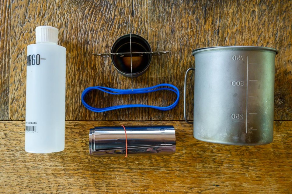 Lightweight Alcohol Stove Kit for Paddling
